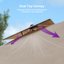 PURPLE LEAF Rectangular Large Outdoor Cantilever Umbrella With Base for Garden, Pool