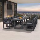 PURPLE LEAF Caesar Outdoor Dining Set Aluminum Luxury Patio Furniture Table and Chairs Set with Olifen Removable Thick Cushion and Pillow Patio Dining Sets for Garden Deck