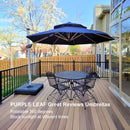 PURPLE LEAF Large Round Patio Cantilever Umbrella for Deck, Pool, Backyard