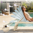 PURPLE LEAF Pool Oversized Lounge Chairs Rattan Aluminium Patio Chaise Lounge Outdoor Adjustable Recliner Finish Loungers Woven PE Sun Chairs for Poolside Deck Beach