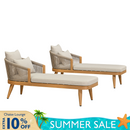 PURPLE LEAF Patio Chaise Lounge Elegant Aluminum Outdoor Lounge Chair with Pillow & Lumbar Support PE Rattan Backrest All Weather for Lawn Beach Backyard