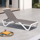 PURPLE LEAF Patio Chaise Lounge Chair Outside Aluminum Plastic Stackable Tanning Chairs for Pool Sunbathing Beach Deck Outdoor Lounger