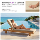 PURPLE LEAF Outdoor Standard Daybed for Patio,  Poolside Chaise Lounge Bed with Cushion, Olefin Blend Fabric, Aluminum Frame Sunbed for Deck and Backyard
