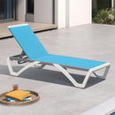 PURPLE LEAF Patio Chaise Lounge Chair Outside Aluminum Plastic Stackable Tanning Chairs for Pool Sunbathing Beach Deck Outdoor Lounger