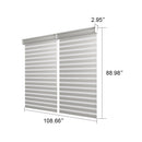 PURPLELEAF Outdoor Louvered Pergola Roller Blinds with Thermal Insulated, UV Protection Waterproof Fabric, Privacy Protection for White Pergola, Easy to Install