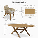 PURPLE LEAF Outdoor Dining Set All-Weather PE Rattan Outdoor Patio Furniture Set with Aluminum Frame