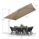 【Outdoor Idea】PURPLE LEAF Best White Outdoor Cantilever Umbrella with Base