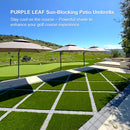 PURPLE LEAF UV50+ Fade Resistant Patio Cantilever Umbrella with Recycled Fabric