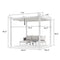 PURPLE LEAF Outdoor Retractable Pergola with Double Sun Shade Canopy White Heavy-Duty Aluminum Pergola Patio Modern Pergola for Garden Deck Backyard