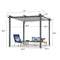 PURPLE LEAF Outdoor Retractable Pergola with Sun Shade Canopy Patio Aluminum Pergola for Garden