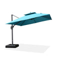PURPLE LEAF Cantilever Patio Umbrella Gray Pole Outdoor Umbrella with UV Protection