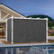 PURPLE LEAF Outdoor Retractable Pergola with Double Sun Shade Canopy White Heavy-Duty Aluminum Pergola Patio Modern Pergola With Curtains