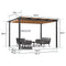 PURPLE LEAF Outdoor Retractable Pergola with Sun Shade Canopy Patio Aluminum Pergola for Garden