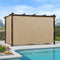 PURPLE LEAF Bronze Pergola Outdoor Retractable Metal Pergola with Canopy with Shade Cover With Curtains