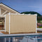 PURPLE LEAF Outdoor Retractable Pergola with Double Sun Shade Canopy White Heavy-Duty Aluminum Pergola Patio Modern Pergola With Curtains