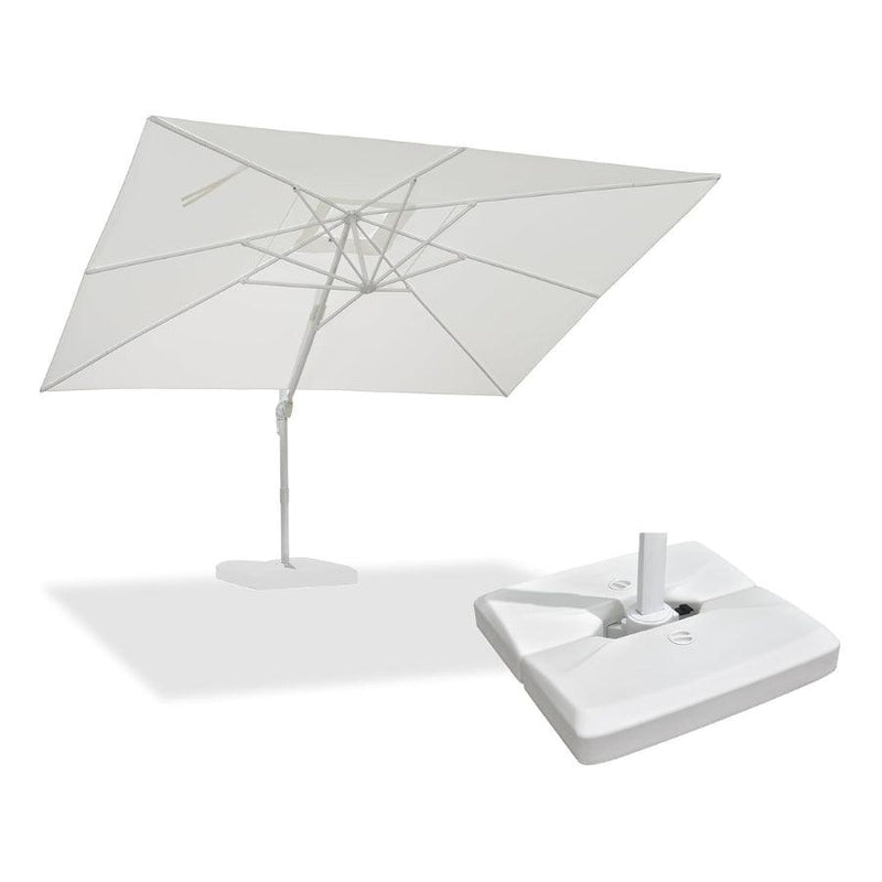 【Outdoor Idea】PURPLE LEAF Best White Outdoor Cantilever Umbrella with Base