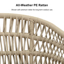 OPEN BOX I PURPLE LEAF Outdoor Dining Chair ×2 All-Weather PE Rattan with Aluminum Frame