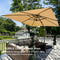 PURPLE LEAF Deluxe Left-Right Tilting Patio Umbrella Outdoor Swivel Cantilever Umbrellas