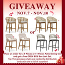 PURPLE LEAF 7/9/11 Pieces Patio Dining Set with Weather-Resistant Dining Table and Chairs Wicker Patio Table Set with Comfortable Cushion for Deck, Garden, Kitchen, Grey