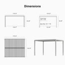 PURPLE LEAF Louvered Pergola Modern White Pergola with Adjustable Roof for Deck Backyard Garden