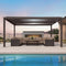 PURPLE LEAF Louvered Pergola Outdoor Adjustable Roof Modern Patio Aluminum Pergola for Deck Backyard Garden Hardtop Gazebo