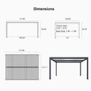 PURPLE LEAF Louvered Pergola Modern Grey Pergola with White Roof for Deck Backyard Garden