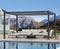 PURPLE LEAF Louvered Pergola Modern Grey Pergola with White Roof for Deck Backyard Garden