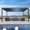 PURPLE LEAF Outdoor Louvered Pergola Patio Sun Shade Shelter with Adjustable Hardtop Patio Pergola Grey