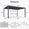PURPLE LEAF Outdoor Louvered Pergola Patio Sun Shade Shelter with Adjustable Hardtop Patio Pergola Grey