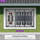 PURPLE LEAF Outdoor Louvered Pergola Patio Sun Shade Shelter with Adjustable Hardtop Patio Pergola Grey