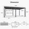 PURPLE LEAF Outdoor Louvered Pergola Patio Sun Shade Shelter with Adjustable Hardtop Patio Pergola Grey