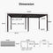 PURPLE LEAF Louvered Pergola Outdoor Adjustable Louvre Shade Modern Patio Aluminum Pergola with  Yellow Lights