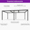 PURPLE LEAF Outdoor Louvered Pergola Patio Sun Shade Shelter with Adjustable Hardtop Patio Pergola Gray Frame White Roof