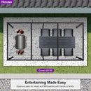 PURPLE LEAF Outdoor Louvered Pergola Patio Sun Shade Shelter with Adjustable Hardtop Patio Pergola Grey