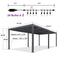 PURPLE LEAF Louvered Pergola with Milky String Lights Patio Aluminum Pergola with Independent Adjustable Rainproof Roof Hardtop Pergola for Outdoor Deck Garden Yard