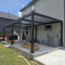 PURPLE LEAF Caesar Louvered Pergola Outdoor Adjustable Roof Modern Patio Aluminum Pergola for Deck Backyard Garden Hardtop Gazebo Bronze