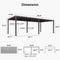 PURPLE LEAF Louvered Pergola Outdoor Adjustable Roof Modern Patio Aluminum Pergola for Deck Backyard Garden Hardtop Gazebo Bronze