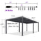 PURPLE LEAF Louvered Pergola with String Lights Patio Aluminum Pergola with Independent Adjustable Rainproof Roof Hardtop Pergola for Outdoor Deck Garden Yard