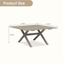 PURPLE LEAF Patio Dining Sets Aluminum Frame and Handwoven Wicker Chairs Set for Garden Deck, Cushions and Pillows included