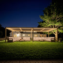PURPLE LEAF Caesar Solar Louvered Pergola with LED Strip Lights and Control Panel Aluminum Outdoor Pergola with Adjustable Roof for Patio Deck Garden Yard Champagne