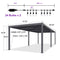 PURPLE LEAF Louvered Pergola with Yellow String Lights Patio Aluminum Pergola with Independent Adjustable Rainproof Roof Hardtop Pergola for Outdoor Deck Garden Yard