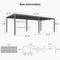 PURPLE LEAF Outdoor Louvered Pergola Patio Sun Shade Shelter with Adjustable Hardtop Patio Pergola Grey