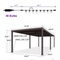 PURPLE LEAF Louvered Pergola Outdoor Adjustable Louvre Shade Modern Patio Aluminum Pergola with  Milky Lights
