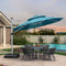 PURPLE LEAF Round Cantilever Patio Umbrella Heavy Duty Umbrella for Porch Garden Pool