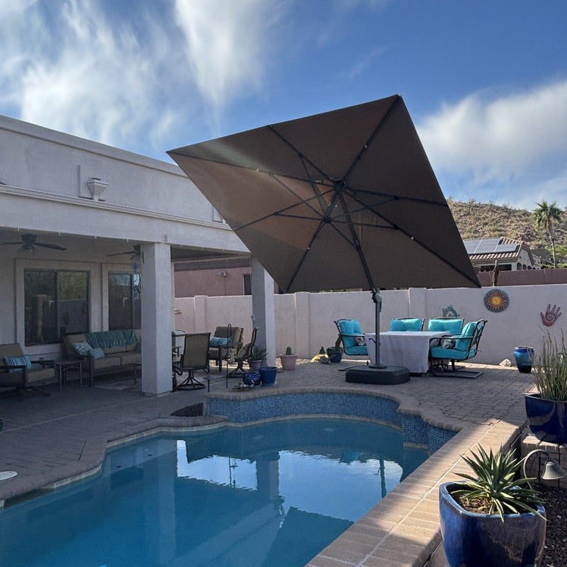 PURPLE LEAF Double Top 10 / 11 / 12 / 9 x 12 ft Square and Rectangle Outdoor Cantilever Umbrella