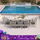 PURPLE LEAF Outdoor Dining Set with Sunbrella Cushions wicker patio table set  for Kitchen Deck Garden Outdoor Furniture Sets