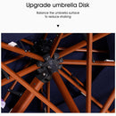 PURPLE LEAF Double Top 10 / 11 / 12 / 13 ft Round Aluminum Patio Umbrella in Wood Color