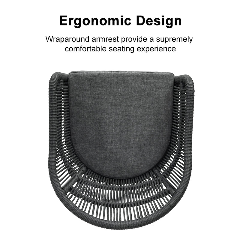 PURPLE LEAF 7/9/11 Pieces Patio Dining Set with Weather-Resistant Dining Table and Chairs Wicker Patio Table Set with Comfortable Cushion for Deck, Garden, Kitchen, Grey