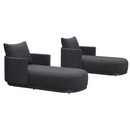 PURPLE LEAF Outdoor Chaise Lounge with 11'' Plush Cushion