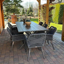 PURPLE LEAF Outdoor Dining Set All-Weather PE Rattan Outdoor Patio Furniture Set with Aluminum Frame